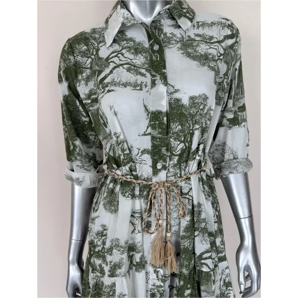 NWT!!! Italian Brand Firstage Firenze long cotton dress One Size 160$ - Picture 2 of 12